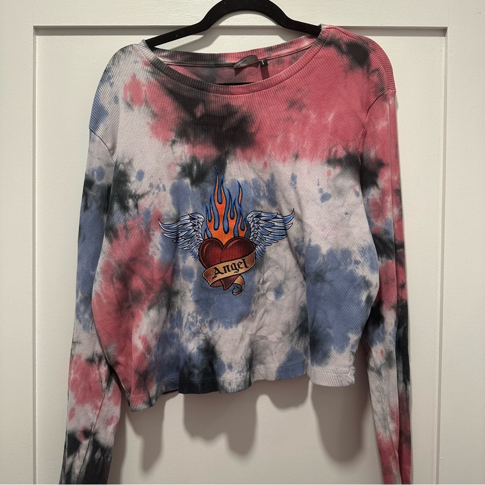 ASOS Angel Tie Dye Cropped Tee